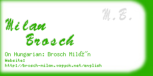 milan brosch business card
